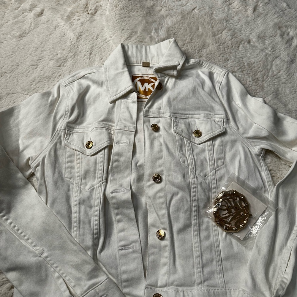 Michael Kors White Jean Jacket